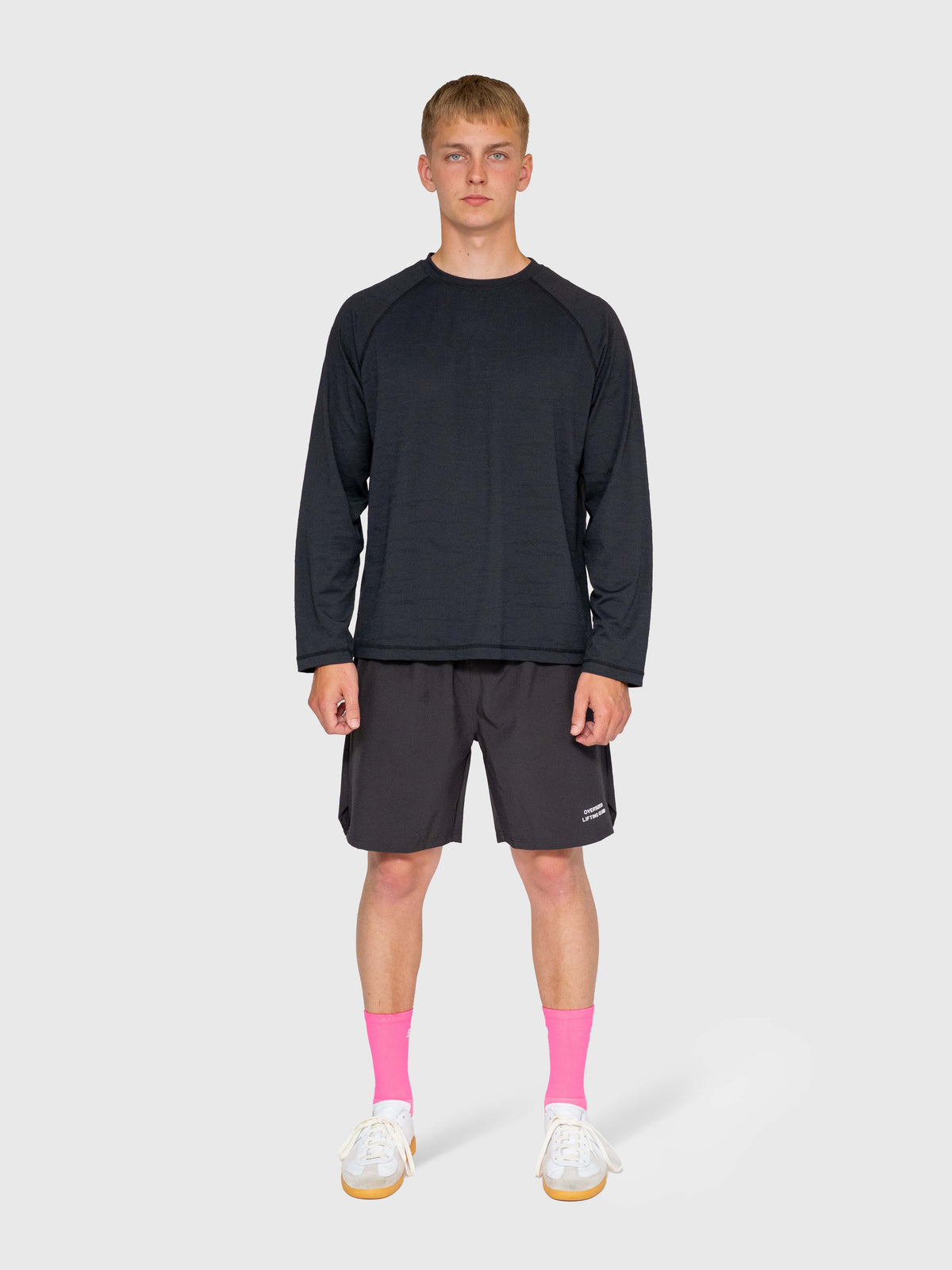 Logo Active Long Sleeve - Black/Pink