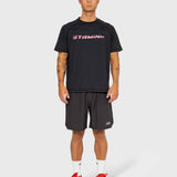 Flow Active Tee - Black/Pink