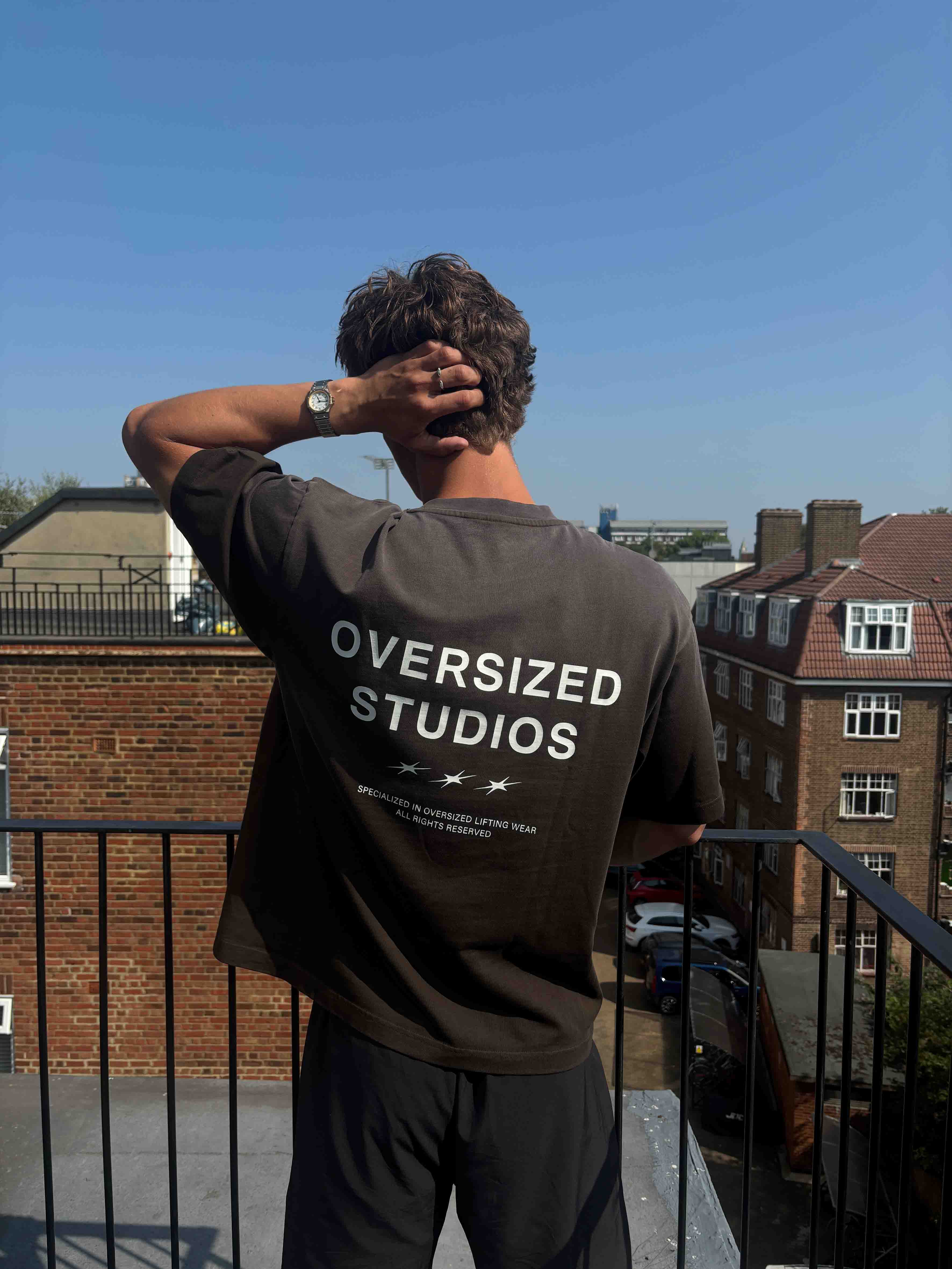 Confidence V2 Heavy Box Tee - Vintage Brown/White