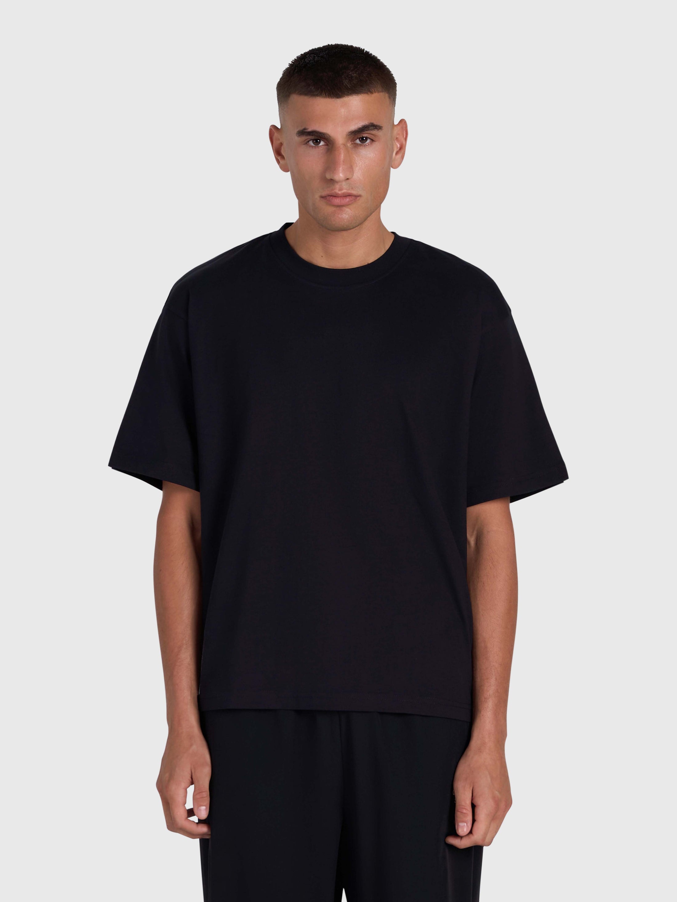 Confidence V2 Heavy Box Tee - Black/White