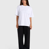 Cursive Box Tee - White/Red