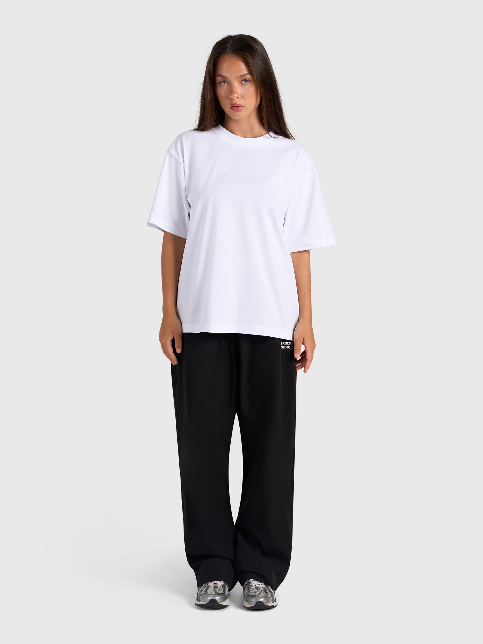Cursive Box Tee - White/Red