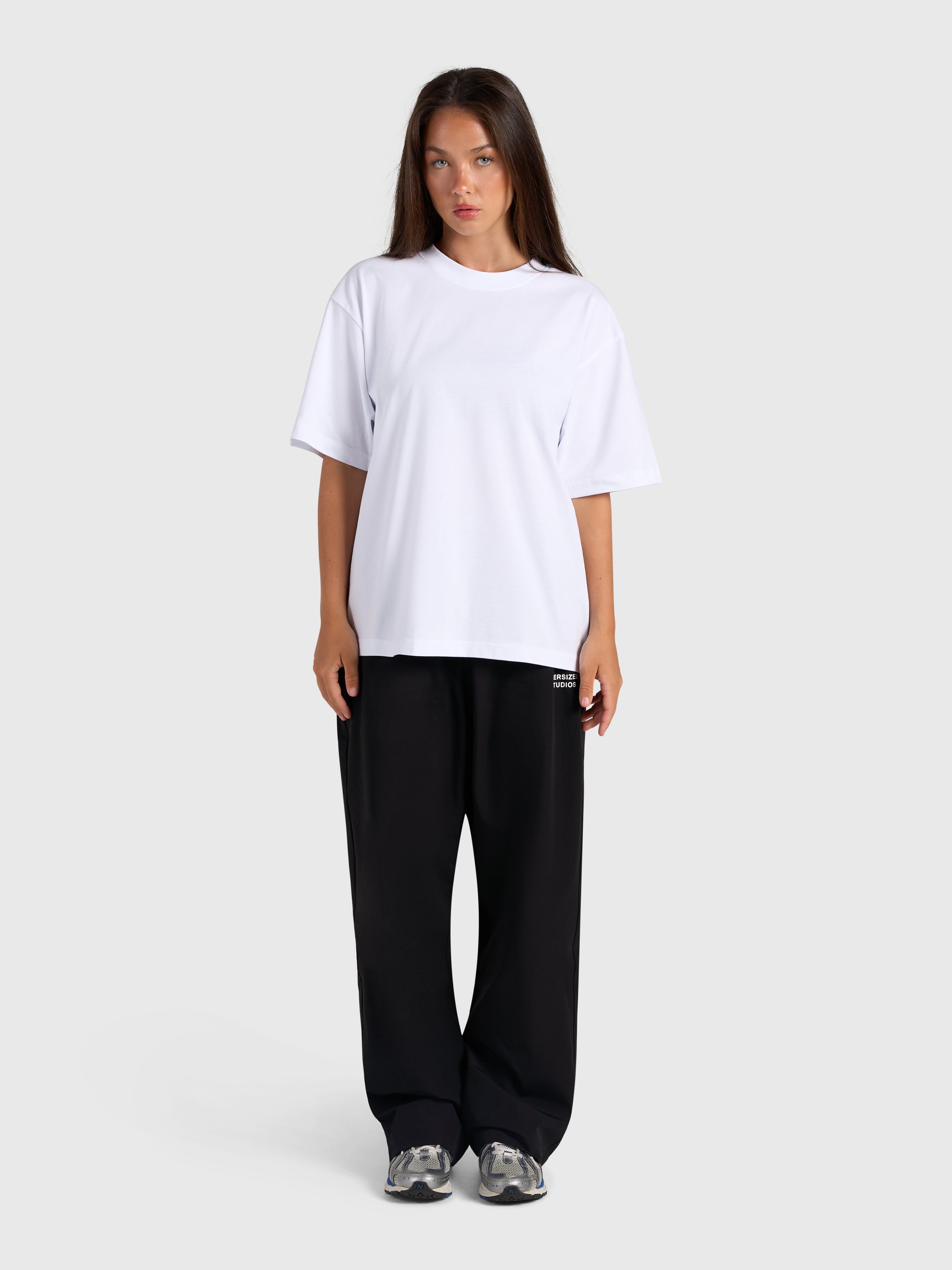 Cursive Box Tee - White/Red