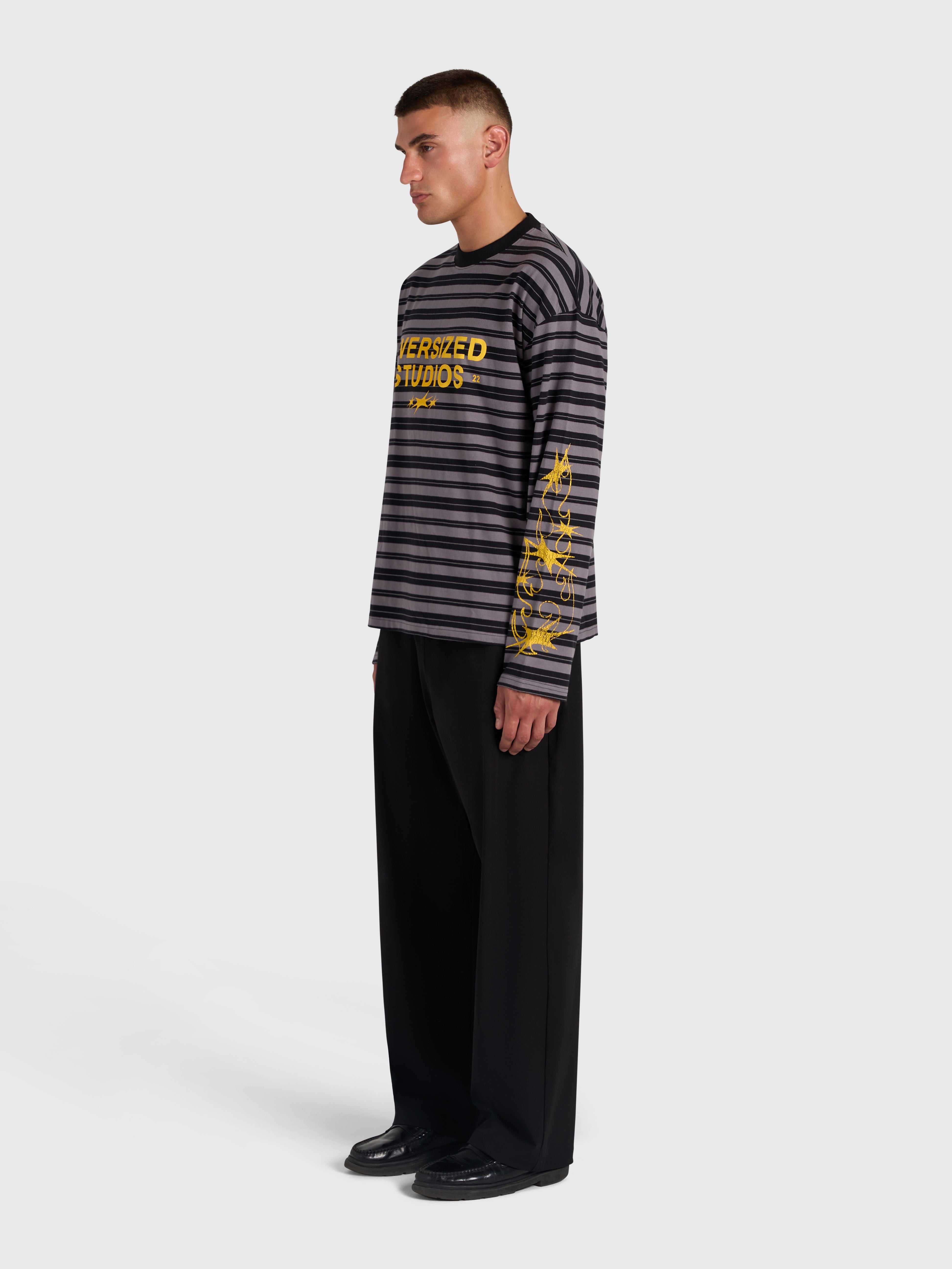 Robbery Printed Long Sleeve - Black/Yellow