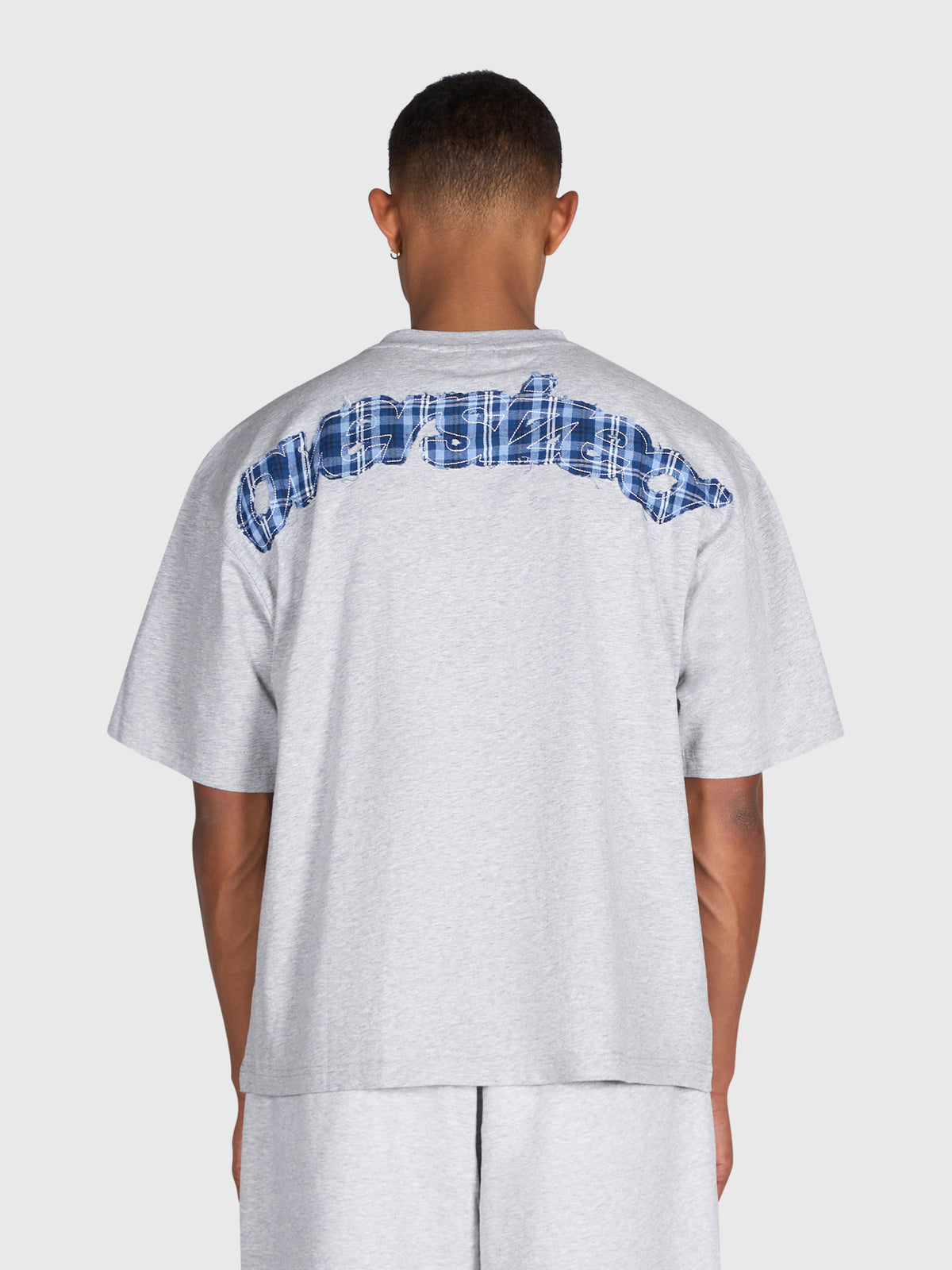 Tartan Arch Box Tee - Cloudy Grey/Blue