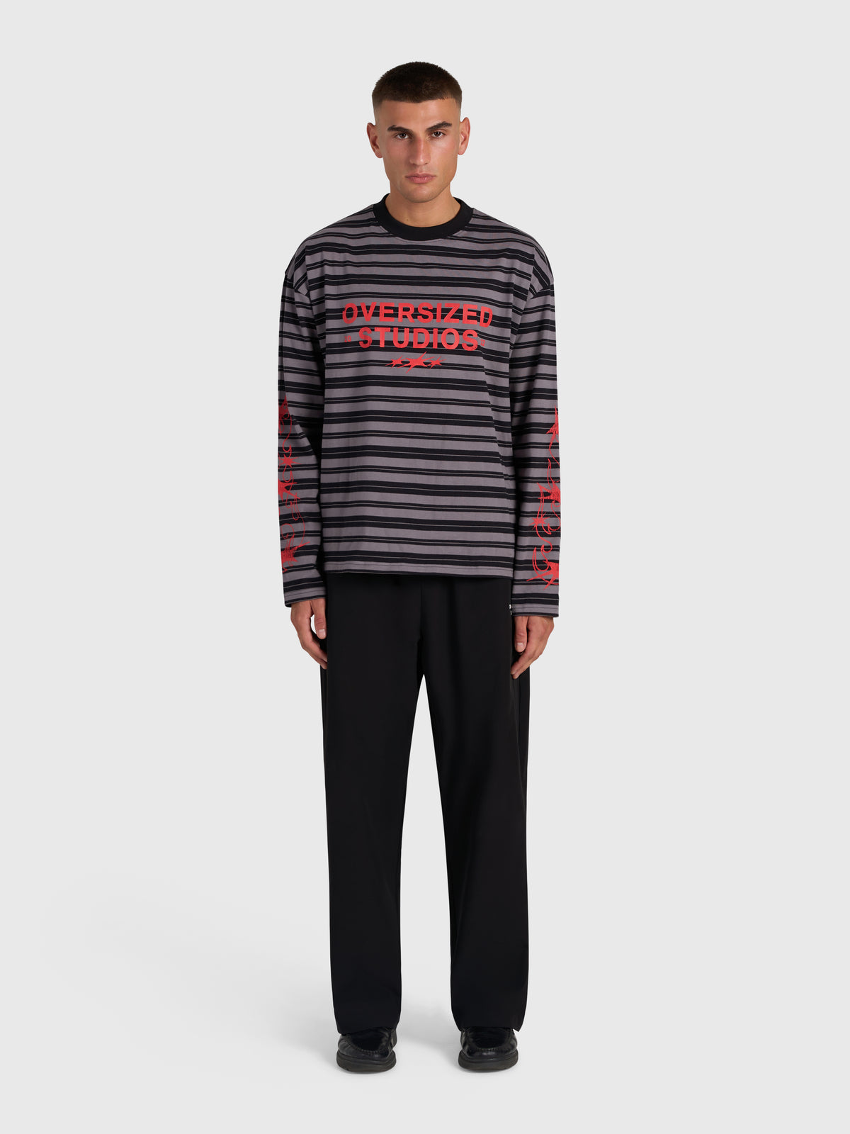 Robbery Printed Long Sleeve - Black/Red