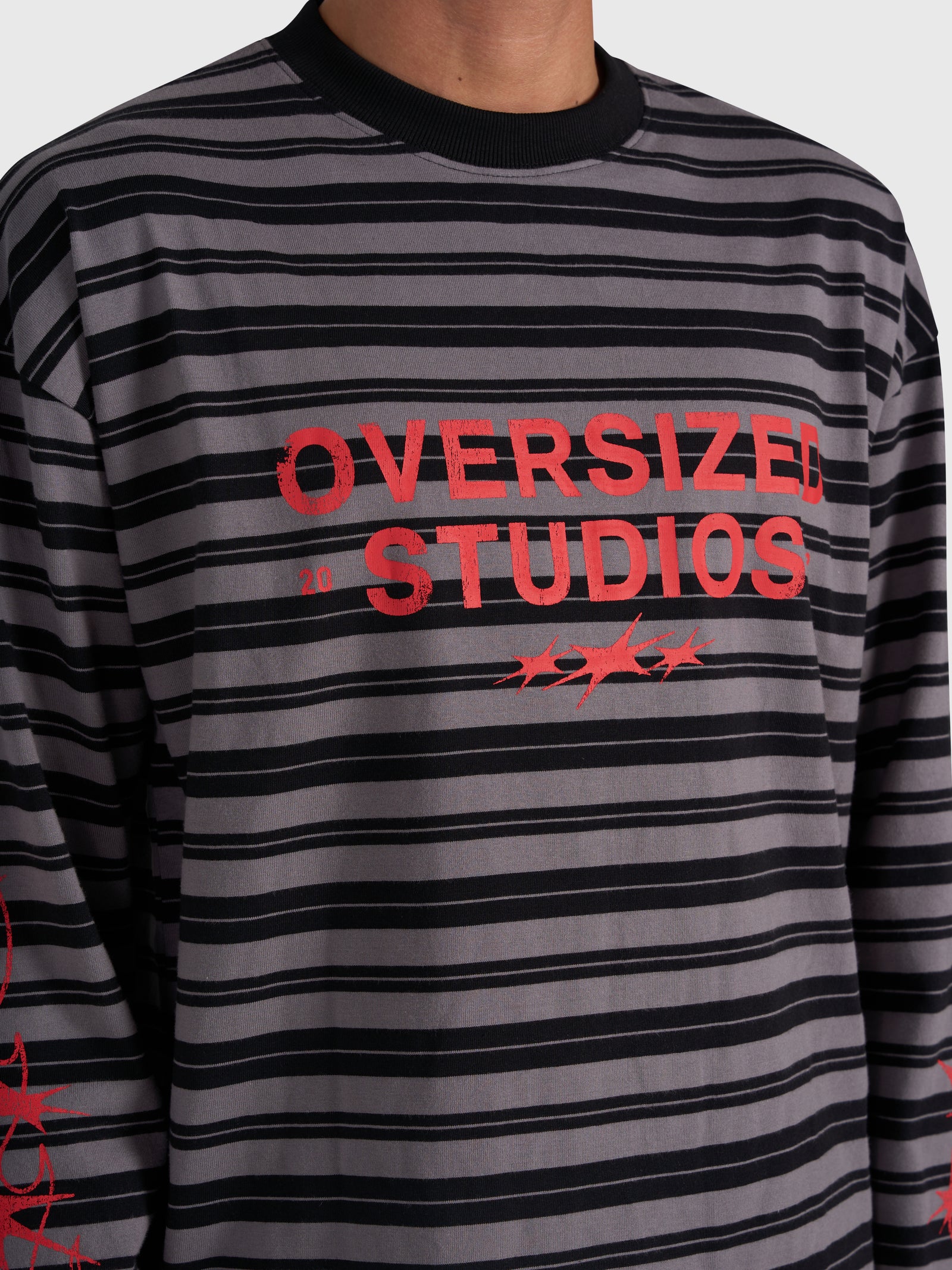 Robbery Printed Long Sleeve - Black/Red