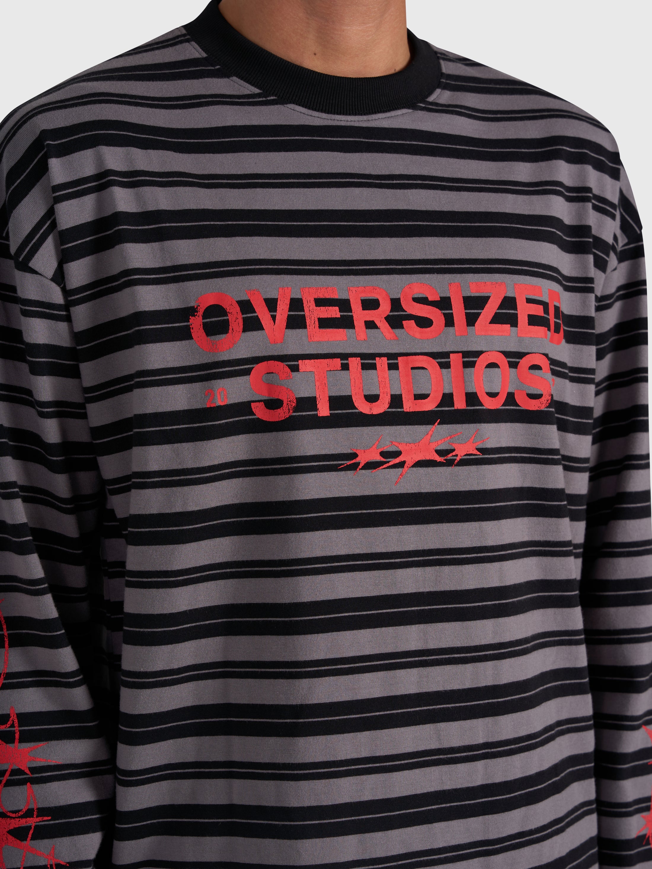 Robbery Printed Long Sleeve - Black/Red