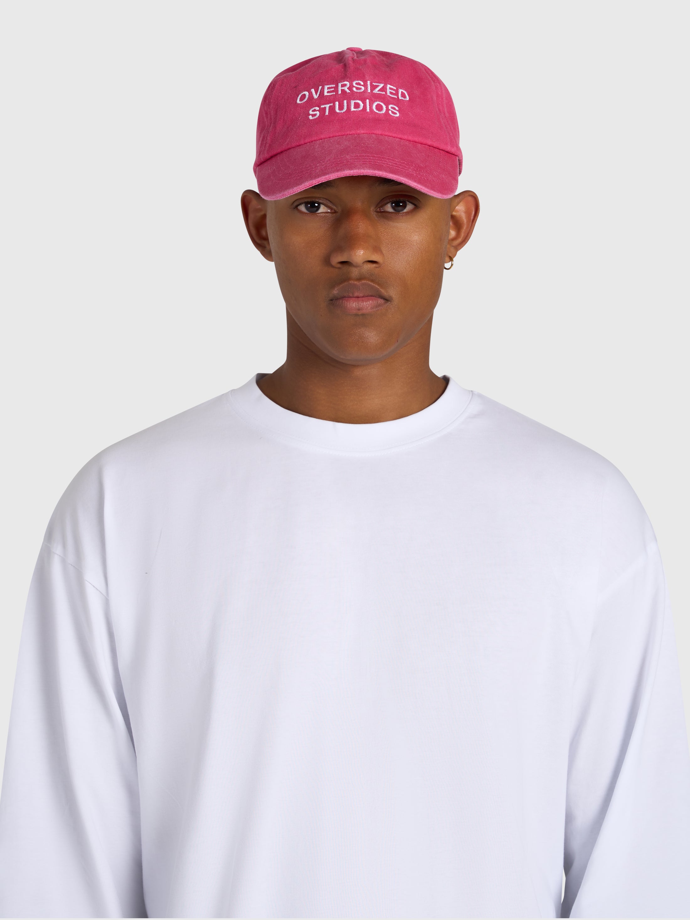 Confidence Cap - Vintage Pink/White