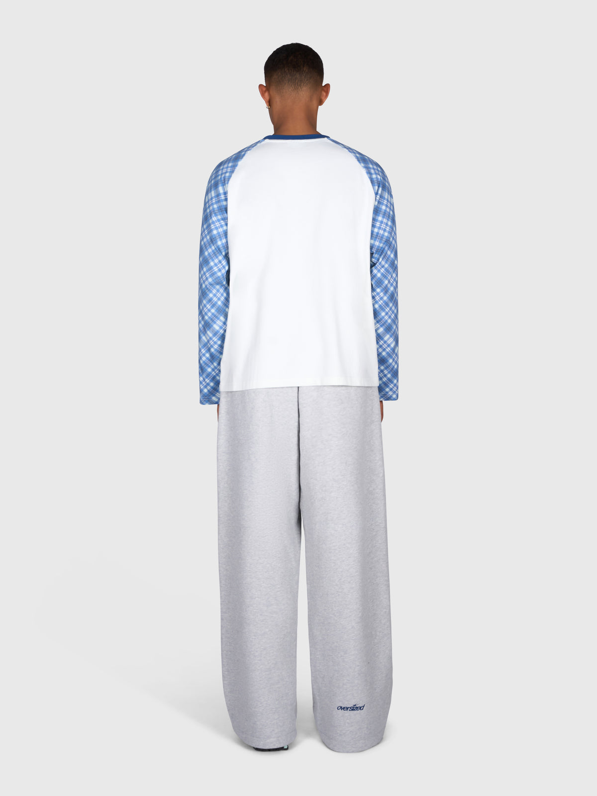 Tartan Raglan Long Sleeve - White/Blue