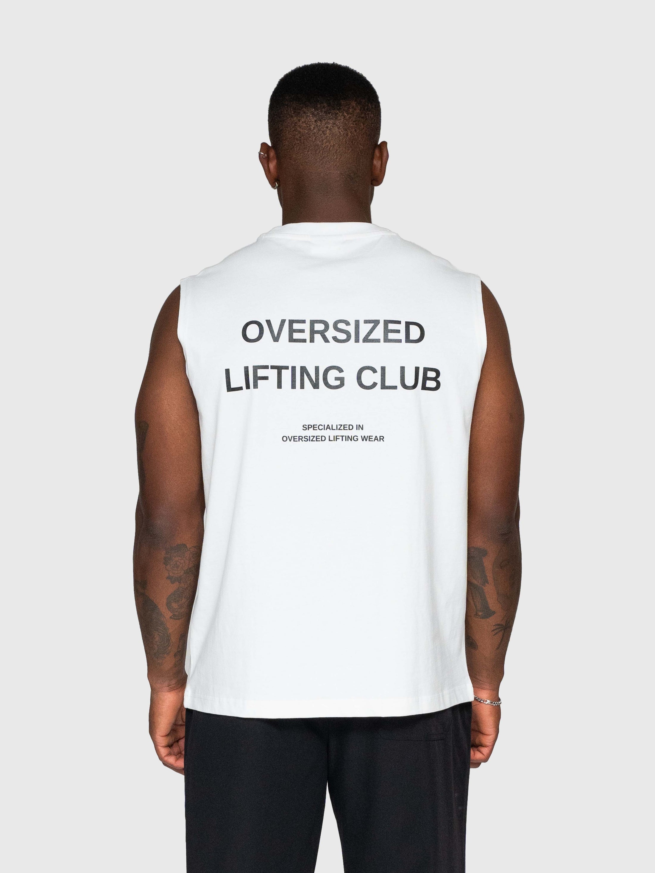 Heavyweight Cut Off Tee - White/Black