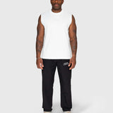 Heavyweight Cut Off Tee - White/Black